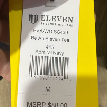 NWT SIZE M EleVen by Venus Williams Blue Crop Top with Love Detail