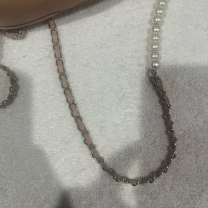 NWT Nicole Miller Crossbody Bag in Brown and Black with Snakeskin Print