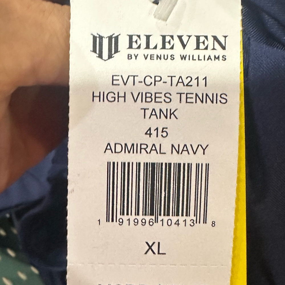 NWT SIZE M/XL EleVen by Venus Williams Blue Fitted Sleeveless Tank