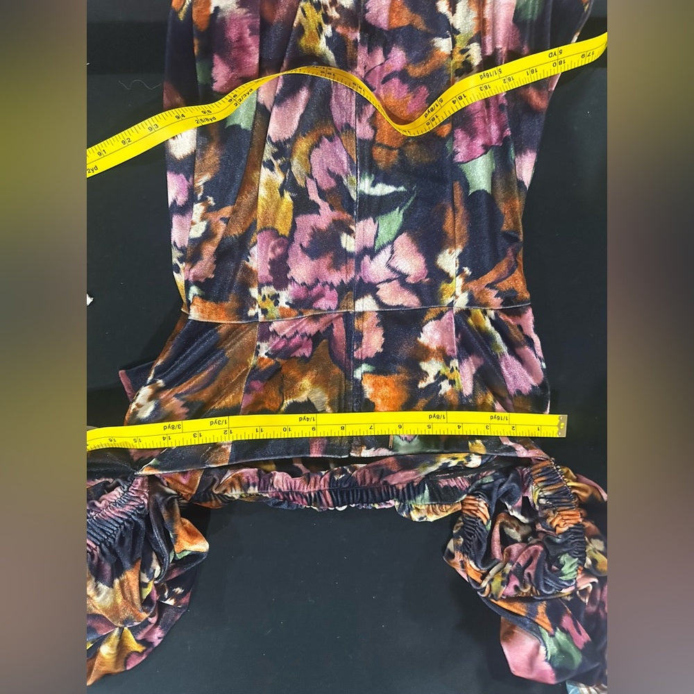 NWT SIZE 2/4/6 Misa Los Angeles Pink and Purple Ruffled Bodycon Mini Dress