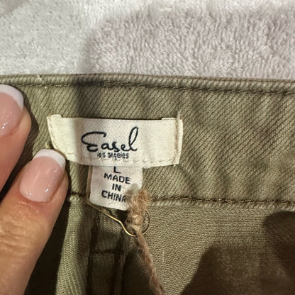 NWT SIZE L Easel Tan Bermuda Shorts Relaxed Fit Cotton Blend