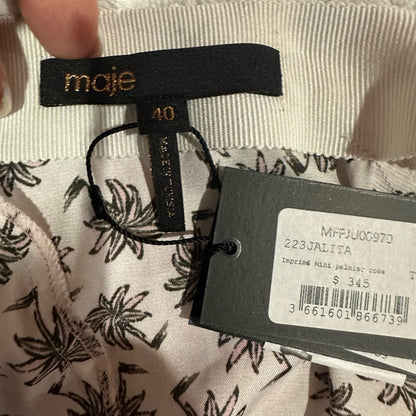 NWT SIZE M/40 Maje Pink Ruched Midi Pencil Skirt