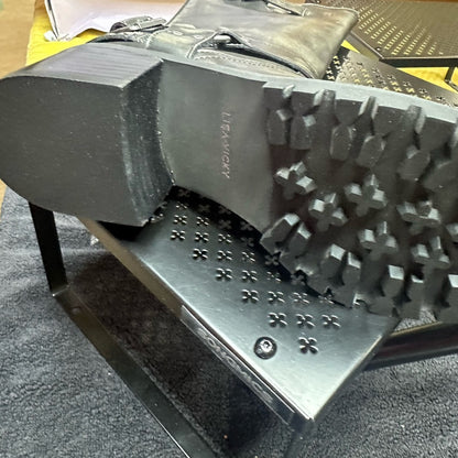 318.322. NEW SIZE 7 Black Combat Moto Boots with Buckle Straps