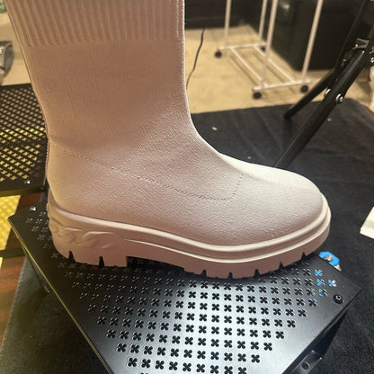 332. NEW SIZE 10 Aldo Cream Chunky Ankle Booties