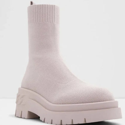 332. NEW SIZE 10 Aldo Cream Chunky Ankle Booties