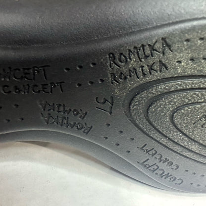 334. NEW SIZE 7/7.5/37 Black and Gray Sandals with Cushioned Footbed