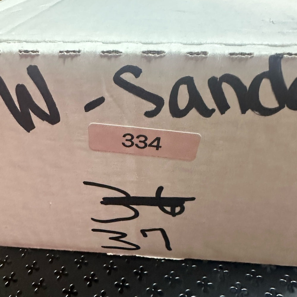 334. NEW SIZE 7/7.5/37 Black and Gray Sandals with Cushioned Footbed