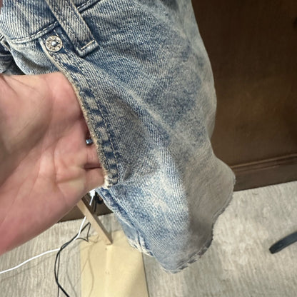 NWT SIZE 29 We The Free Blue Asymmetrical Wrap Mini Skirt