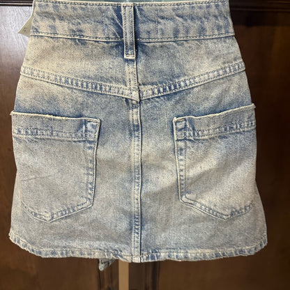 NWT SIZE 29 We The Free Blue Asymmetrical Wrap Mini Skirt