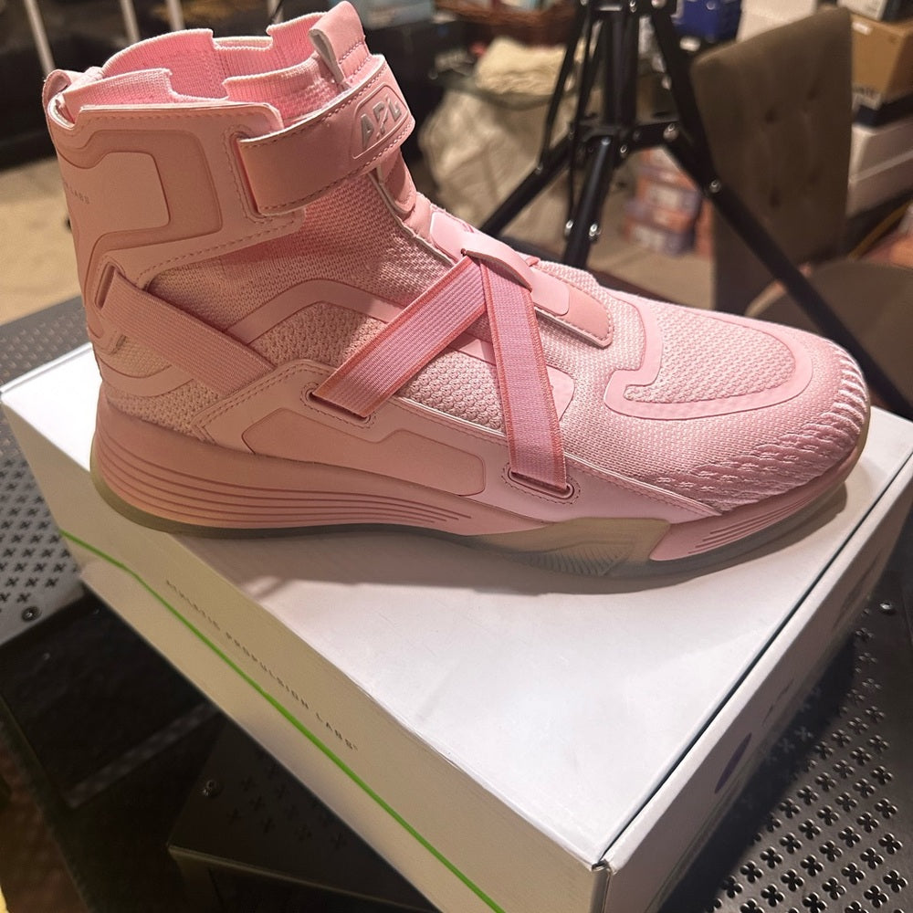 338. NEW SIZE M/9.5 W/11 APL Pink High-Top Sneakers with Velcro Strap