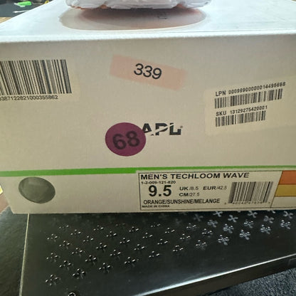 339. NEW SIZE M/9.5 W/11 APL Women's Orange Sneakers