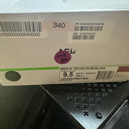 340. NEW M/9.5 W/11 APL Pink and White Knit Slip-On Sneakers