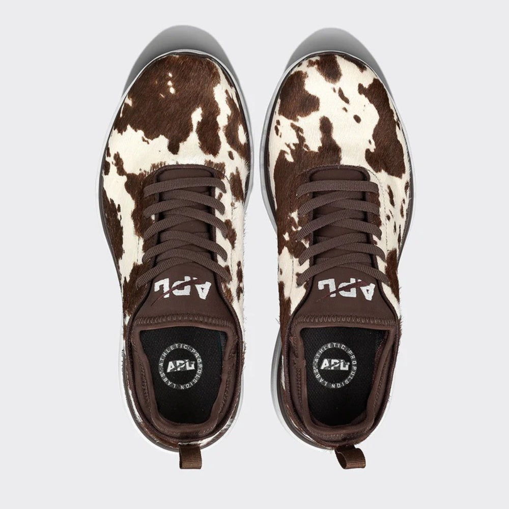 342. NEW SIZE 6 APL Brown and White Sneakers with Sporty Silhouette