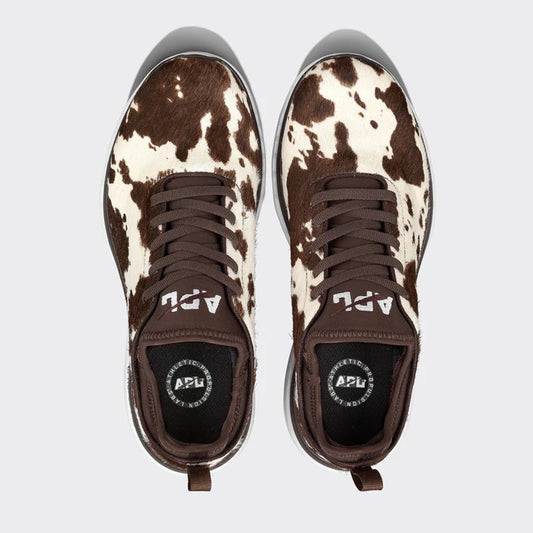 342. NEW SIZE 6 APL Brown and White Sneakers with Sporty Silhouette