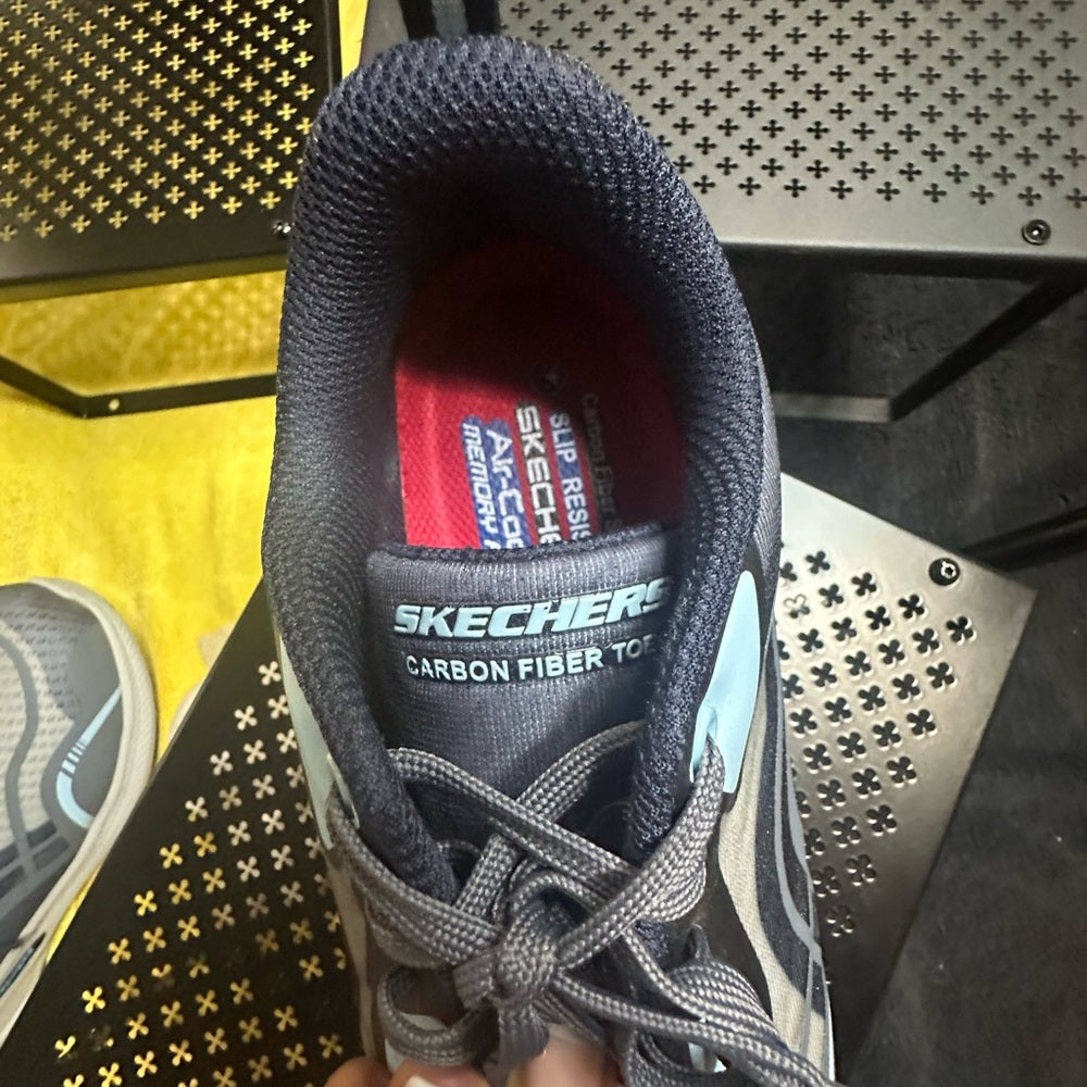 343. Slightly used SIZE 10 Skechers Gray and Blue Men's Sneakers