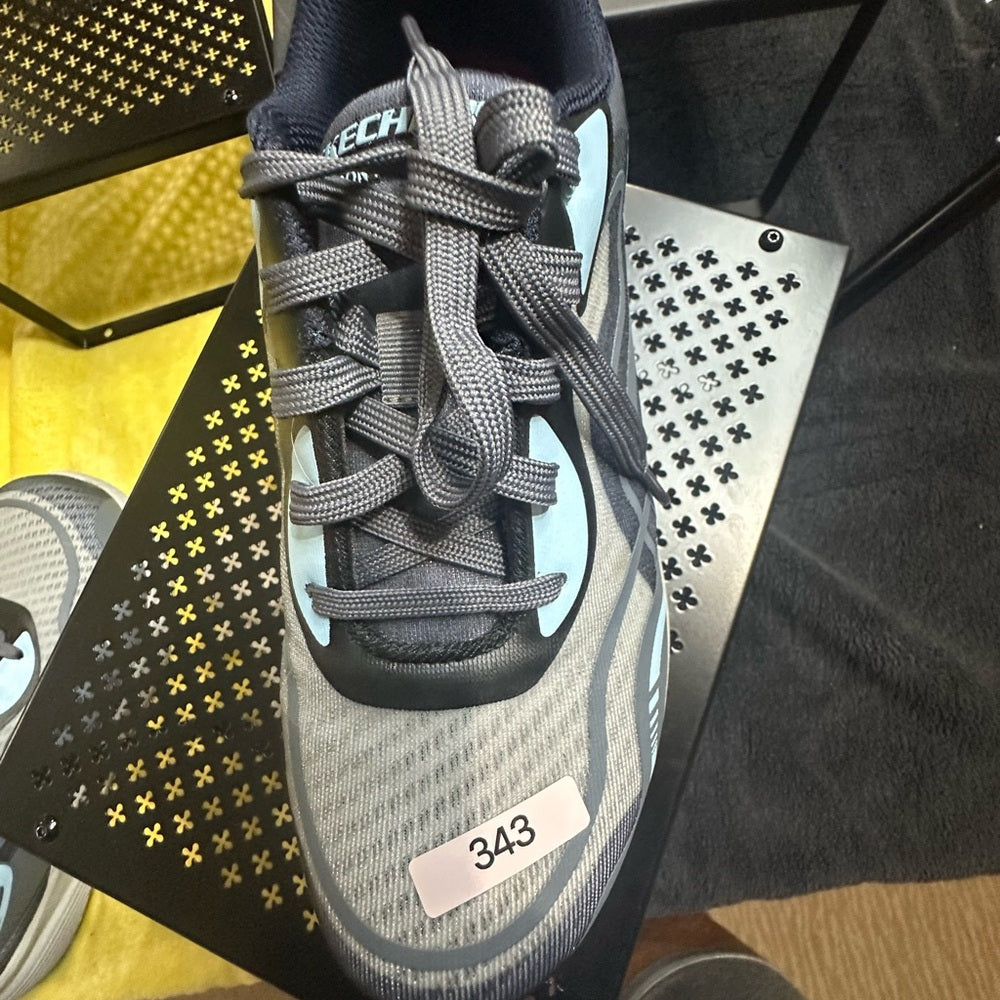 343. Slightly used SIZE 10 Skechers Gray and Blue Men's Sneakers