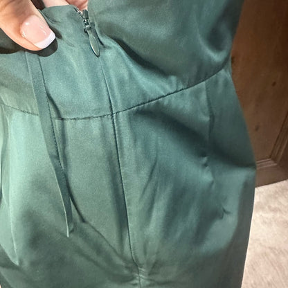 SIZE S Amanda Uprichard Green Ruched Spaghetti Strap Mini Dress