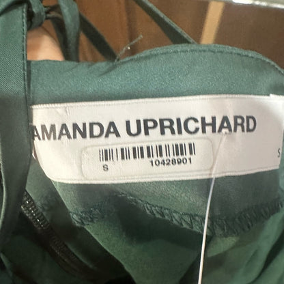 SIZE S Amanda Uprichard Green Ruched Spaghetti Strap Mini Dress