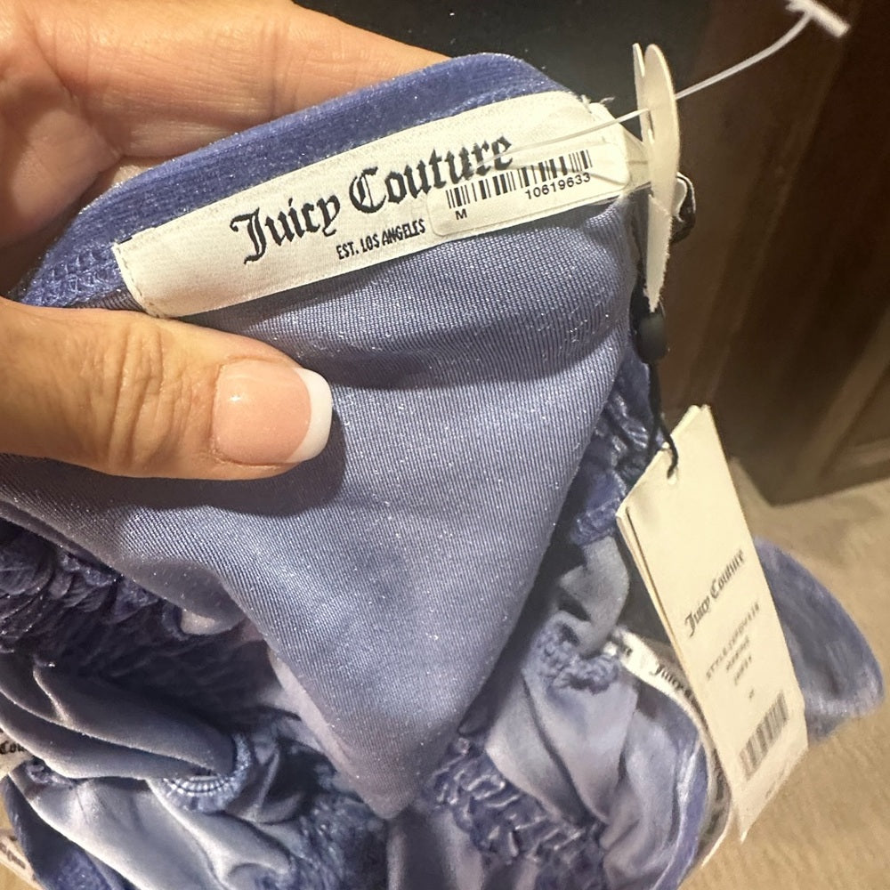 NWT SIZE M Juicy Couture Blue Ruched Long Sleeve Bodycon Dress