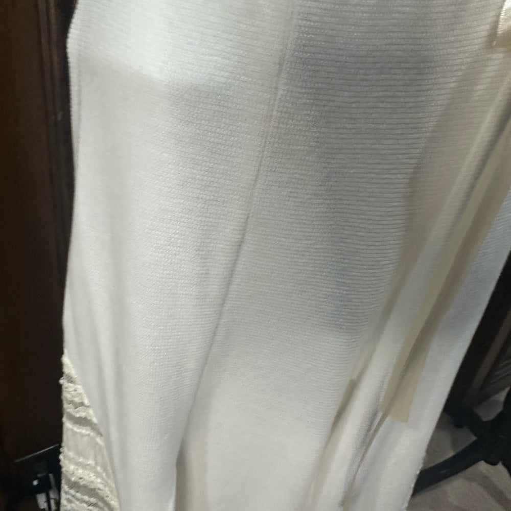 NWOT SIZE L POL Cream Wide Leg Lace Panel pants.