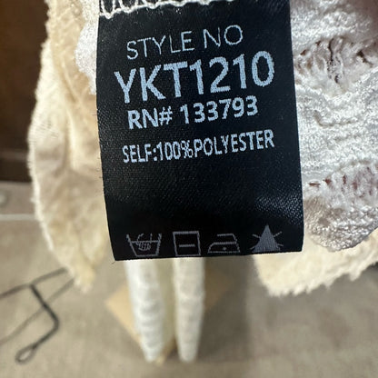 NWOT SIZE L POL Cream Wide Leg Lace Panel pants.