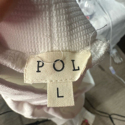 NWOT SIZE L POL Cream Wide Leg Lace Panel pants.