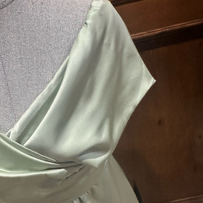 Lulu's Off-Shoulder Light Green Mini Dress