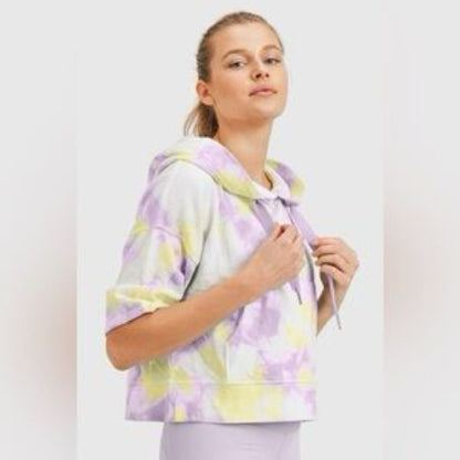NWT SIZE S/M/L Mono B Lavender and Yellow Tie-Dye Hoodie