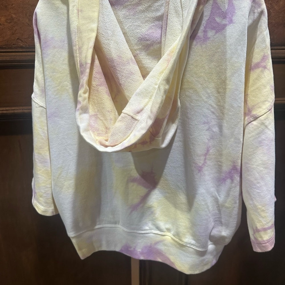 NWT SIZE S/M/L Mono B Lavender and Yellow Tie-Dye Hoodie