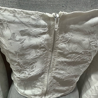 NWT SIZE L Lulu's White Off-Shoulder Blouse with Tie