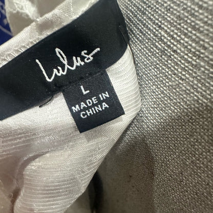 NWT SIZE L Lulu's White Off-Shoulder Blouse with Tie