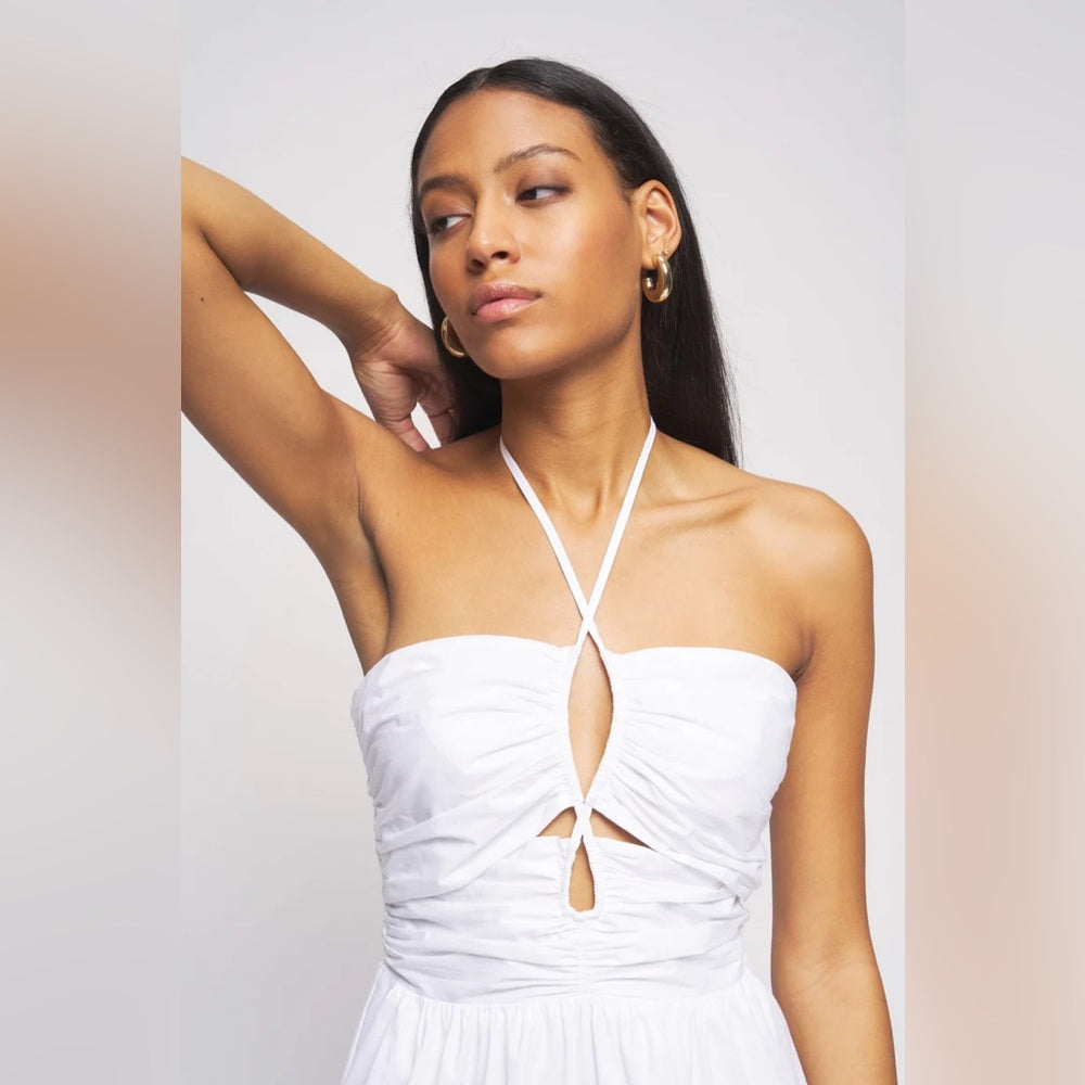 NWT SIZE L Bailey 44 Sky Blue Strapless Dress