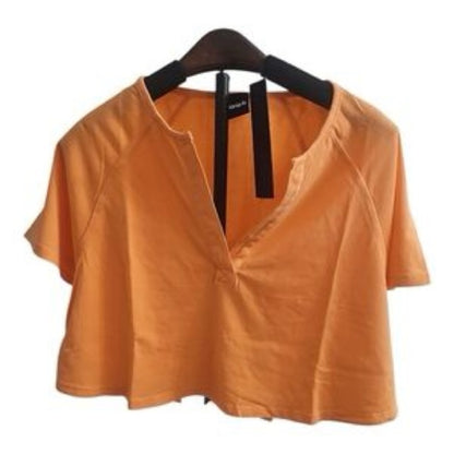 NWT SIZE S/M/L Mono B Bright Orange Crop Top