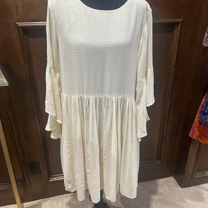 Umgee Cream Dress with Ruffled Details