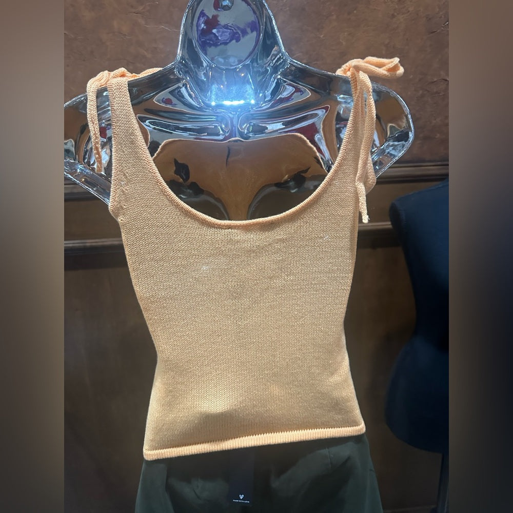 NWT SIZE S Lulu's Apricot Tie-Shoulder Tank Top