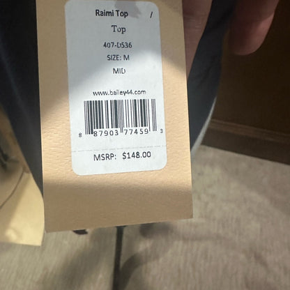 NWT SIZE M Bailey 44 Blue Wrap Top