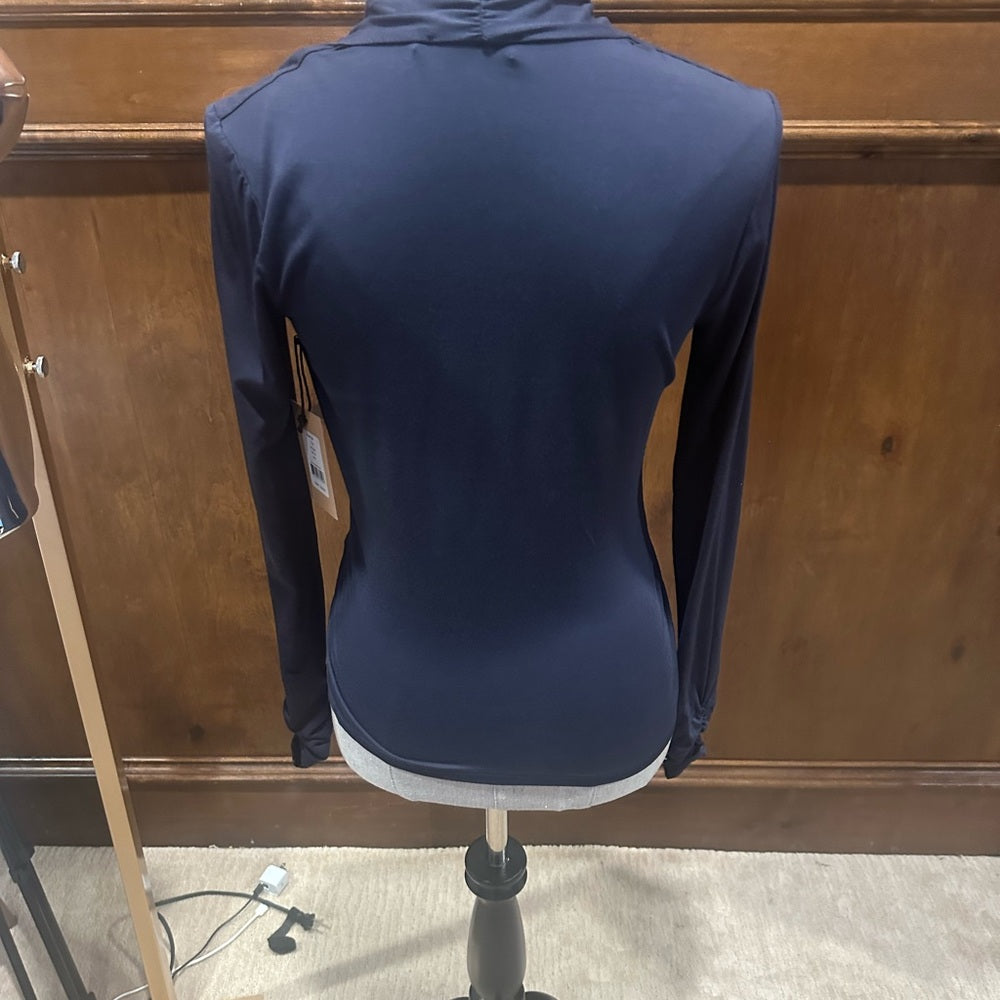 NWT SIZE M Bailey 44 Blue Wrap Top