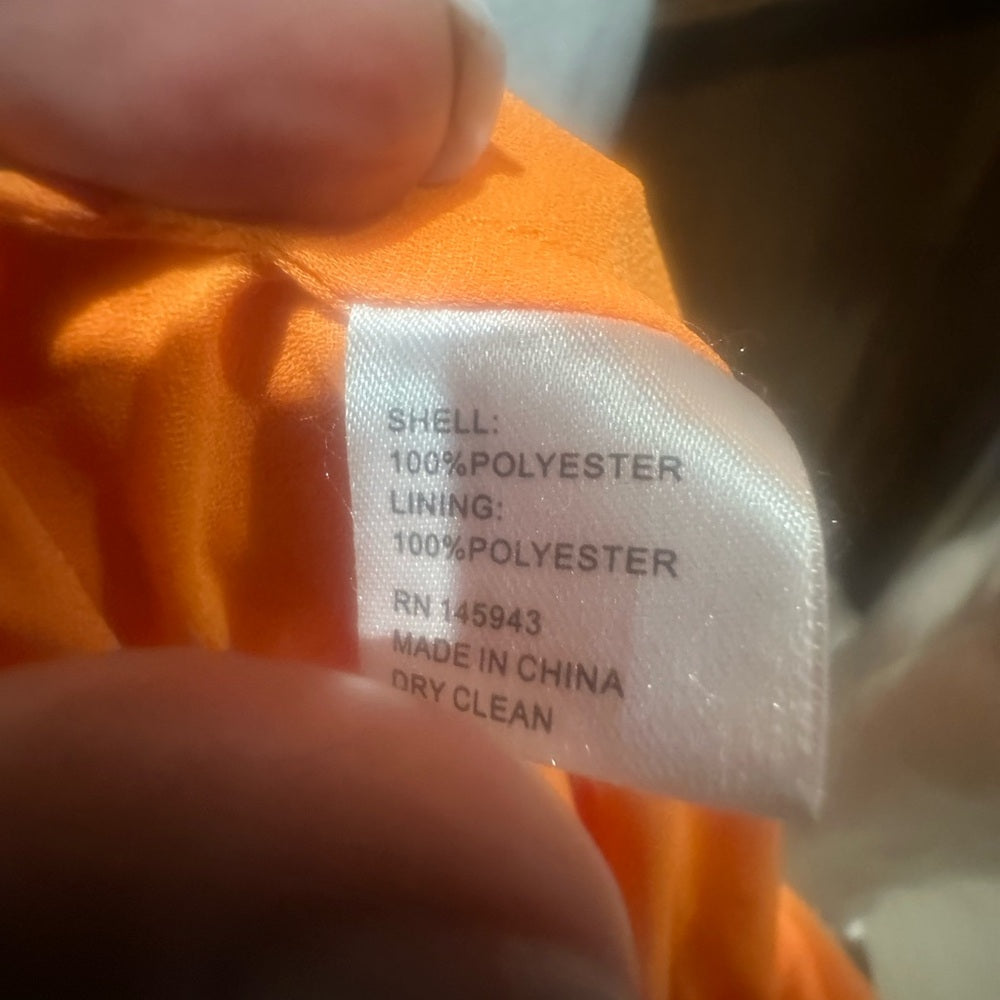 SIZE 4 Vibrant Long Sleeve Dress in Orange and Pink