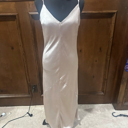 NWT SIZE M Line & Dot Cream Satin Midi Dress