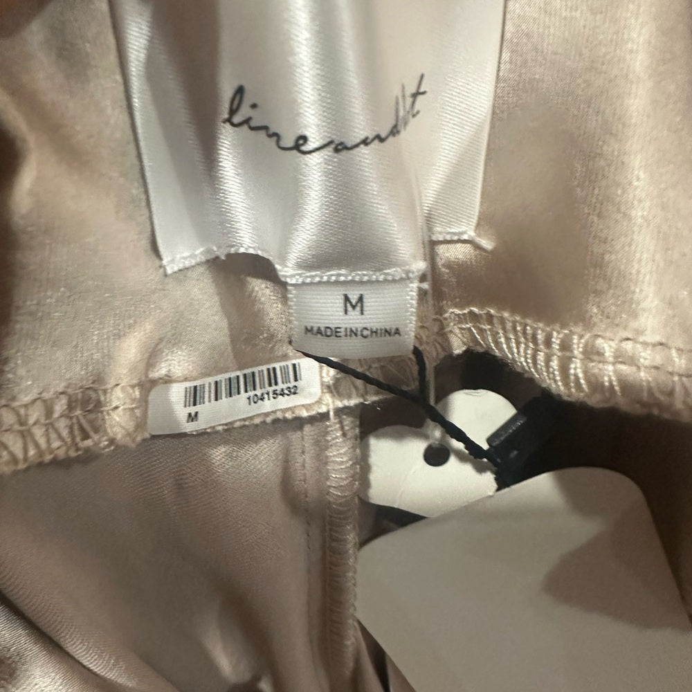 NWT SIZE M Line & Dot Cream Satin Midi Dress