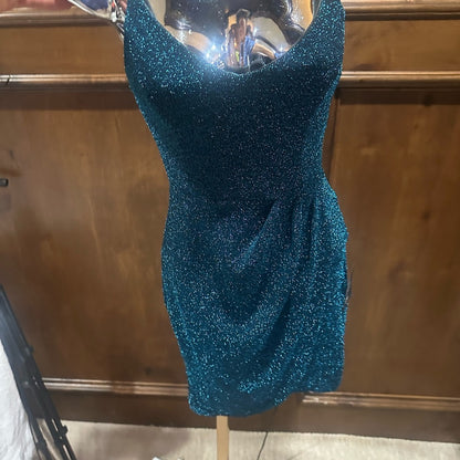 NWT SIZE XS Lulu's Sparkling Blue Mini Dress