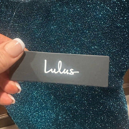 NWT SIZE XS Lulu's Sparkling Blue Mini Dress