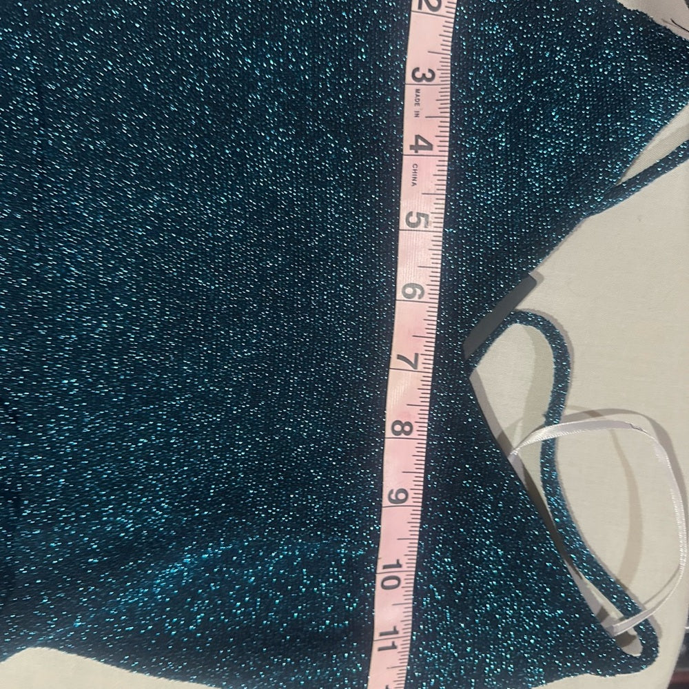 NWT SIZE XS Lulu's Sparkling Blue Mini Dress