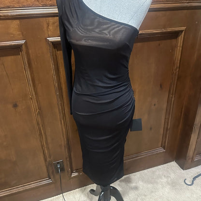 NWT SIZE S Lulu's Elegant Black One-Shoulder Dress