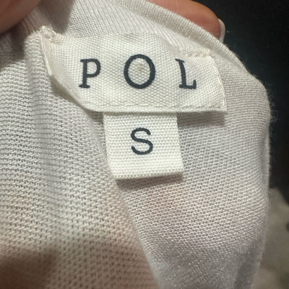 NWOT SIZE S POL Ivory Short Sleeve Top