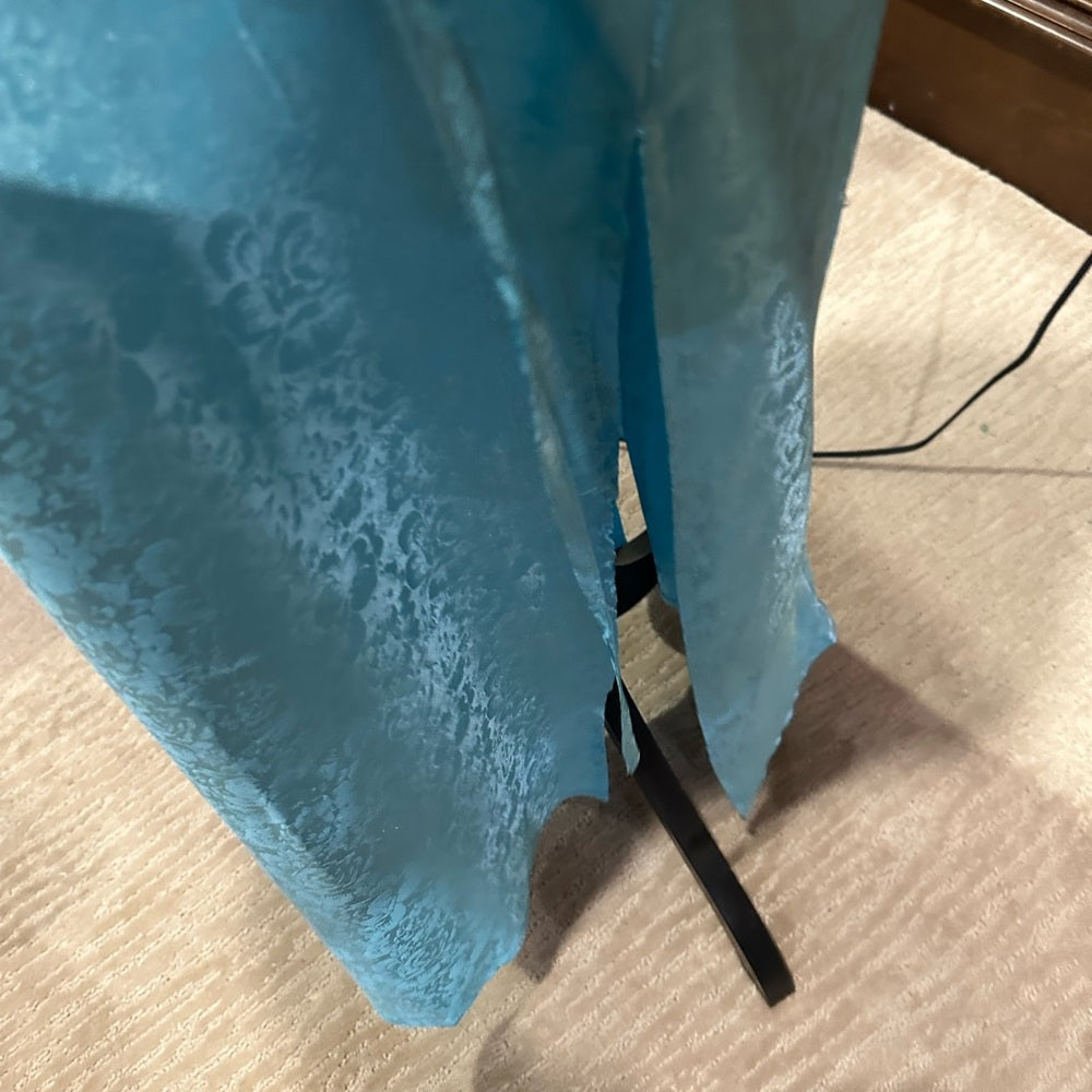 NWT SIZE S Lulu's Strapless Blue Satin Dress