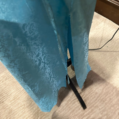 NWT SIZE S Lulu's Strapless Blue Satin Dress