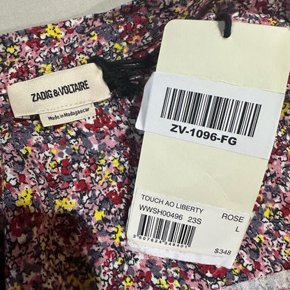 NWT SIZE L Zadig & Voltaire Floral Print Blouse - Multicolor