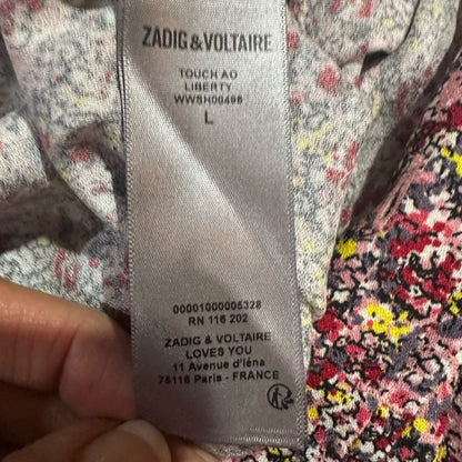 NWT SIZE L Zadig & Voltaire Floral Print Blouse - Multicolor