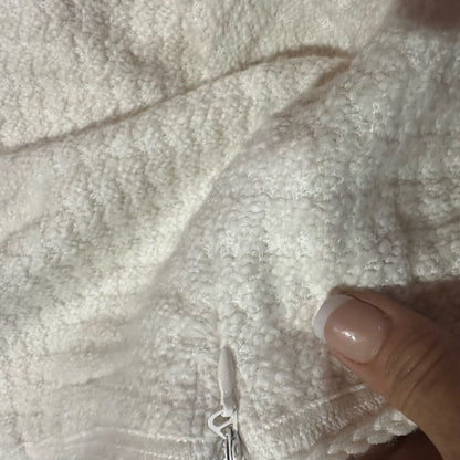 NWT SIZE 40 Sandro Cream Textured Wide Leg Pants